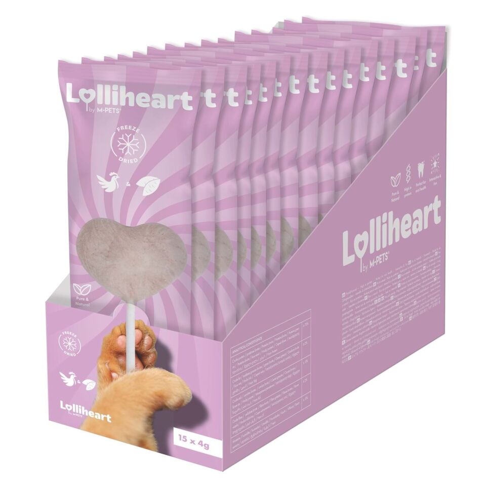 M-PETS LOLLİHEART MOR PATATESLİ KEDİ ÖDÜLÜ 4GR 15Lİ (KOLİ)