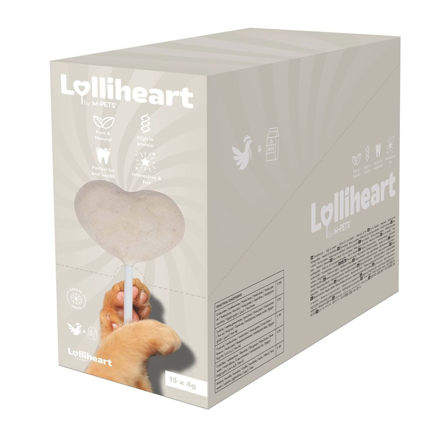 M-PETS LOLLİHEART SÜTLÜ KEDİ ÖDÜLÜ 4GR 15Lİ (KOLİ)