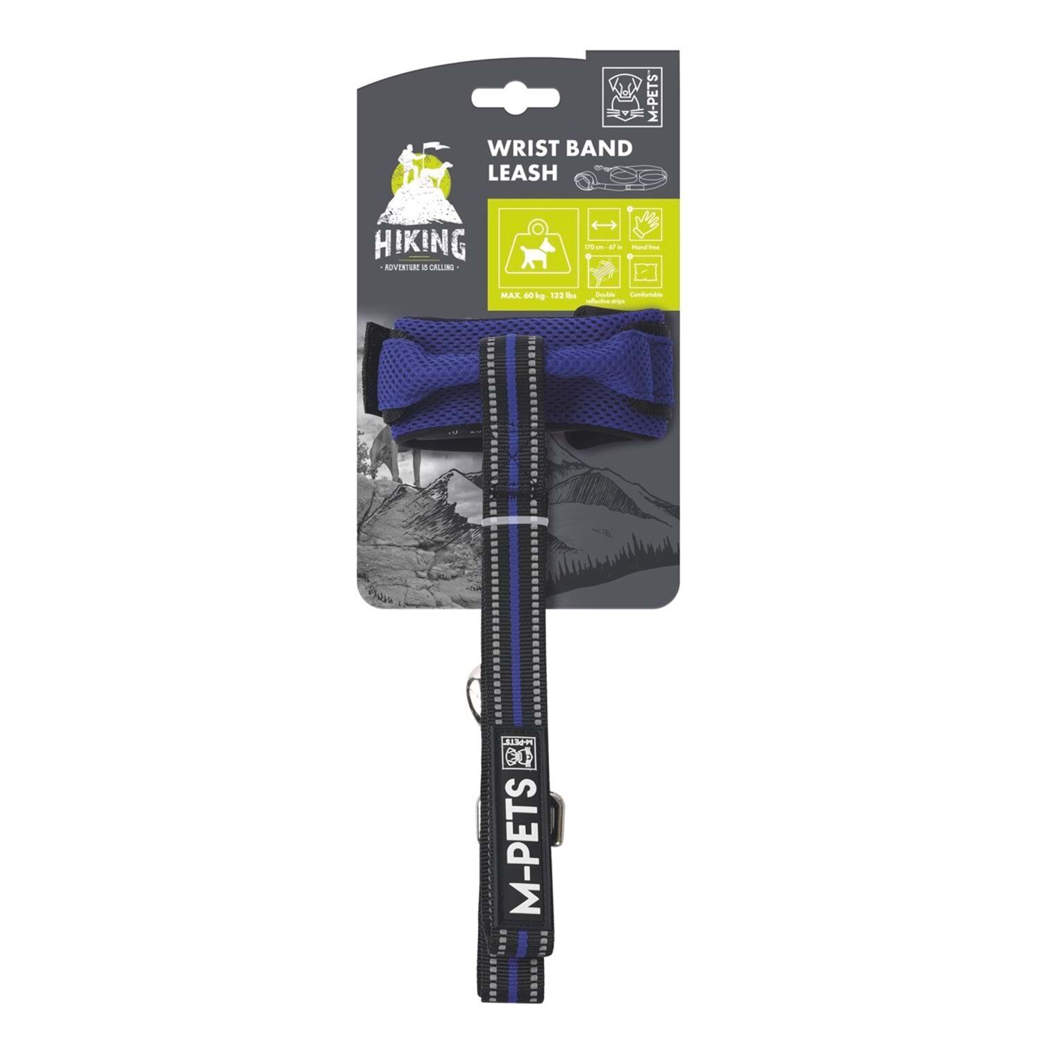 M-PETS HIKING WRIST BİLEK BANTLI GEZDİRME TASMA BLUE