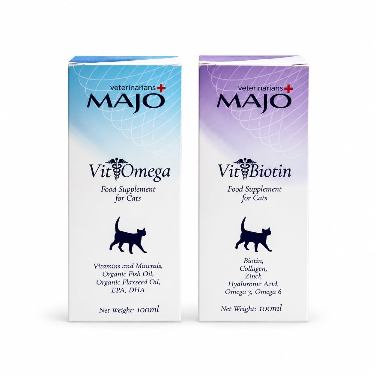 MAJO KEDİ BİOTİN + OMEGA TAKVİYESİ 100 ML* 2 Lİ SET