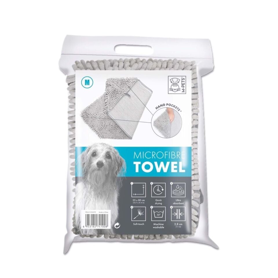 M-PETS MICROFIBER KÖPEKLER İÇİN HAVLU (M)
