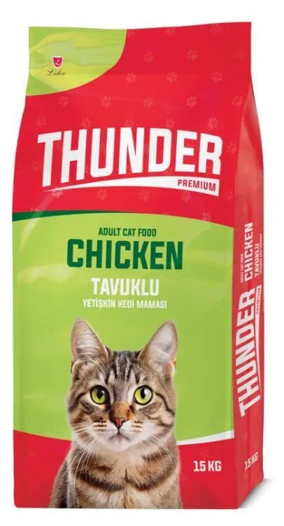 THUNDER TAVUKLU YETİŞKİN KEDİ MAMASI 15 KG