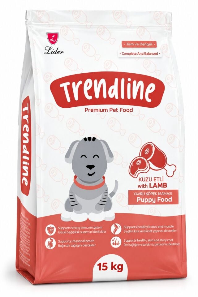 TRENDLİNE KUZU ETLİ YAVRU KÖPEK MAMASI 15 KG