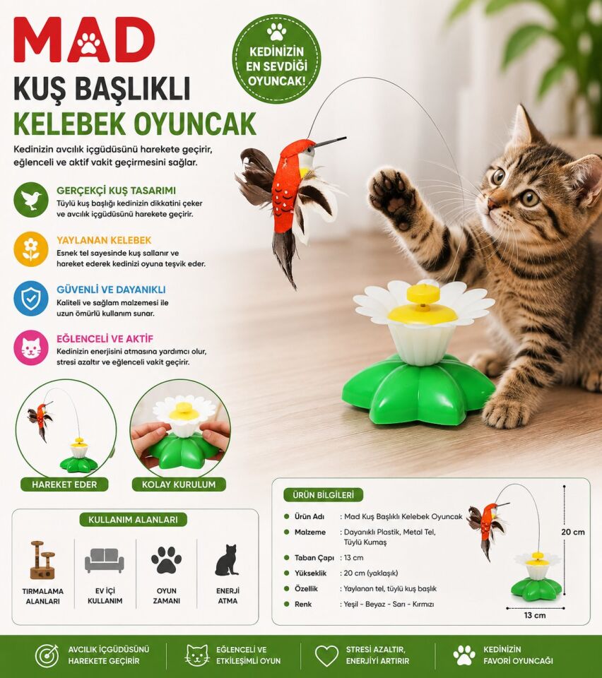 MAJO KUŞ BAŞLIKLI KELEBEK OYUNCAK