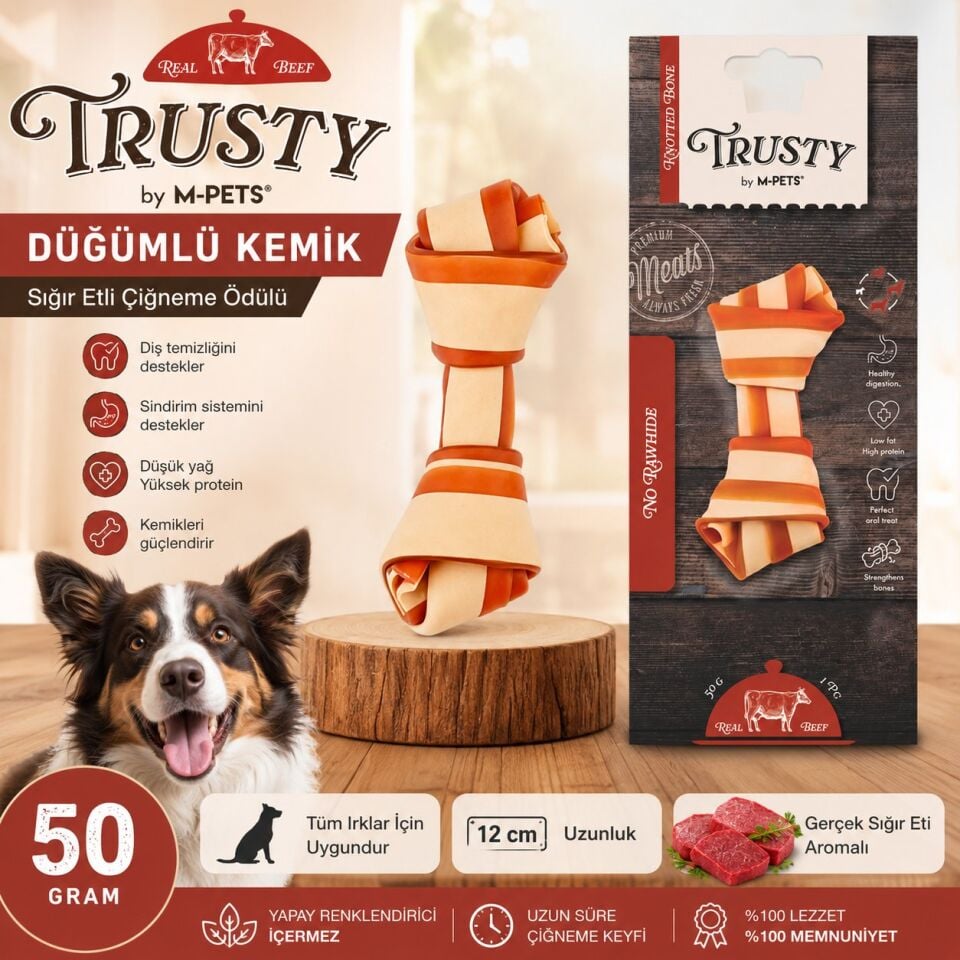 M-PETS TRUSTY BEEF TATLI PATATESLİ ÖDÜL 50GR/11,5CM