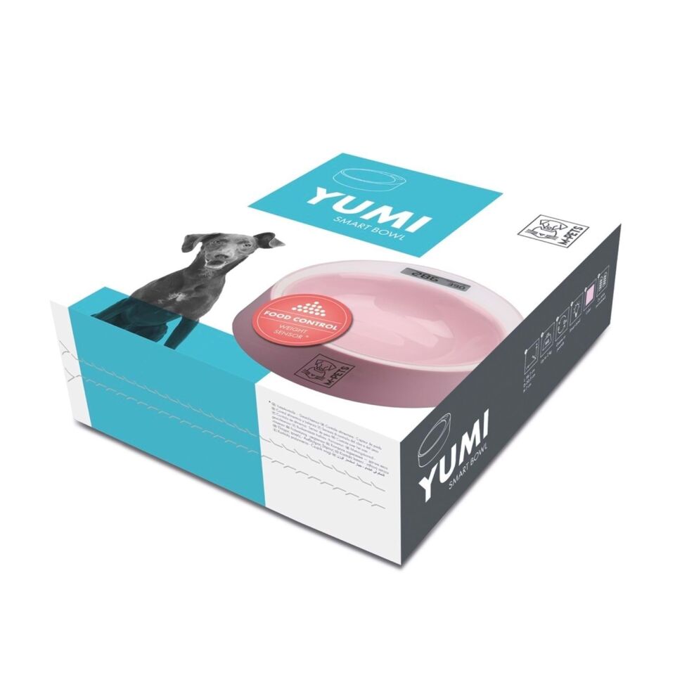 M-PETS YUMI SMART DİGİTAL TARTILI MAMA KABI PEMBE