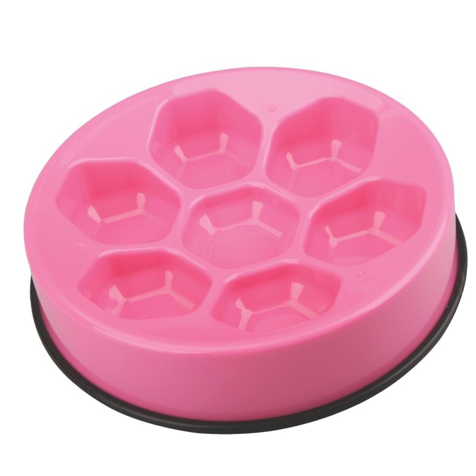 M-PETS CAVITY YAVAŞ YEME MAMA KABI 1200ML - PEMBE