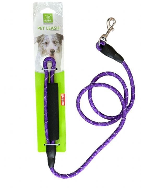 NUNBELL RENKLİ FİTİL KÖPEK GEZDİRME KAYIŞI 8mm x 120cm