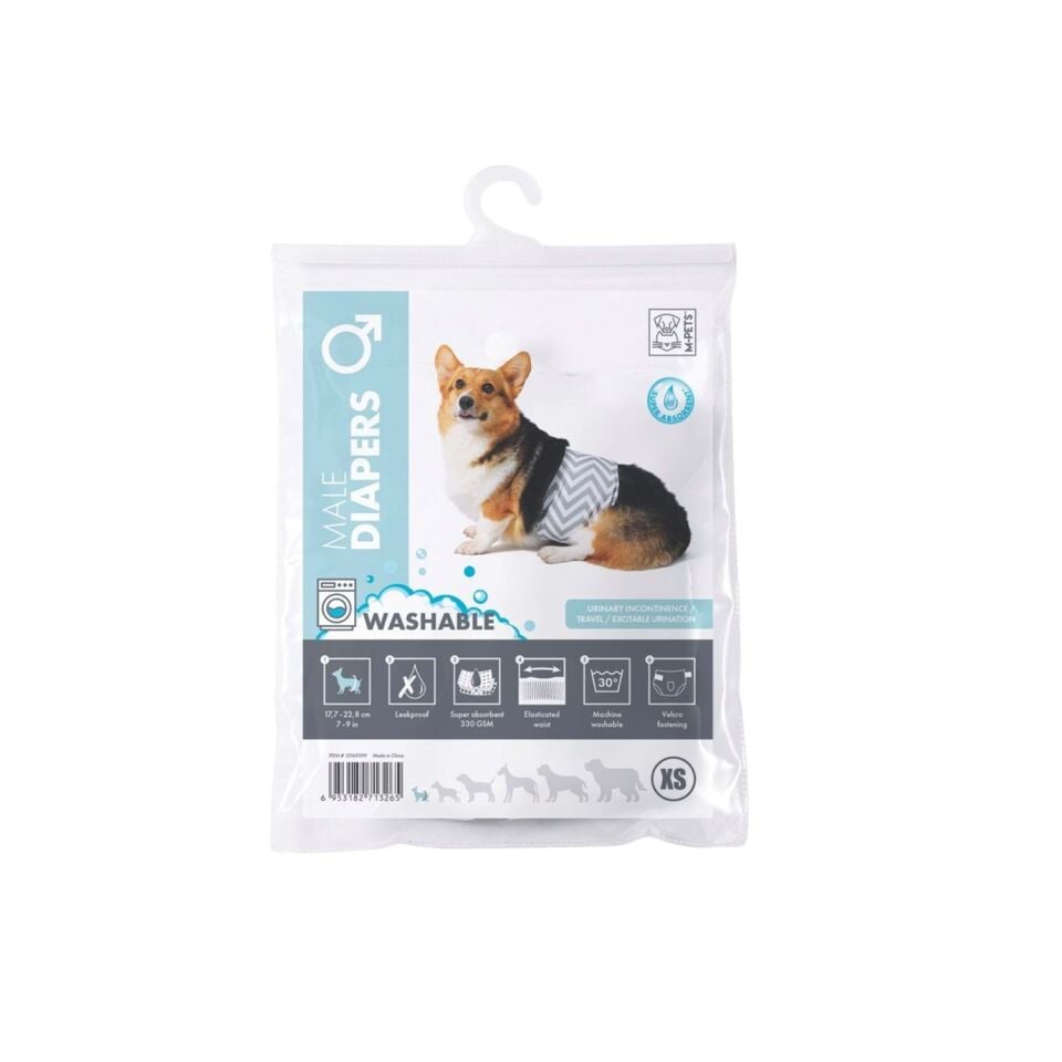 M-PETS ERKEK KÖPEKLER İÇİN YIKANABİLİR KÜLOT (XS)