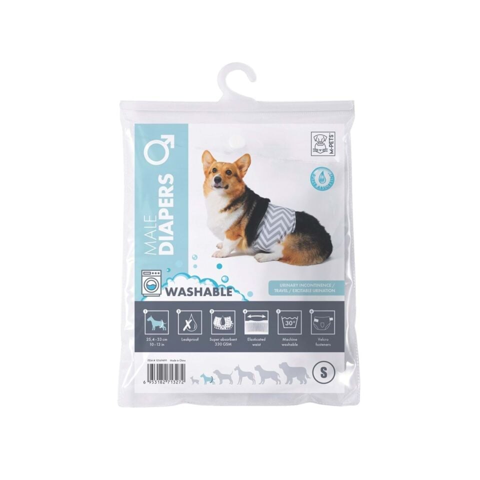 M-PETS ERKEK KÖPEKLER İÇİN YIKANABİLİR KÜLOT (S)