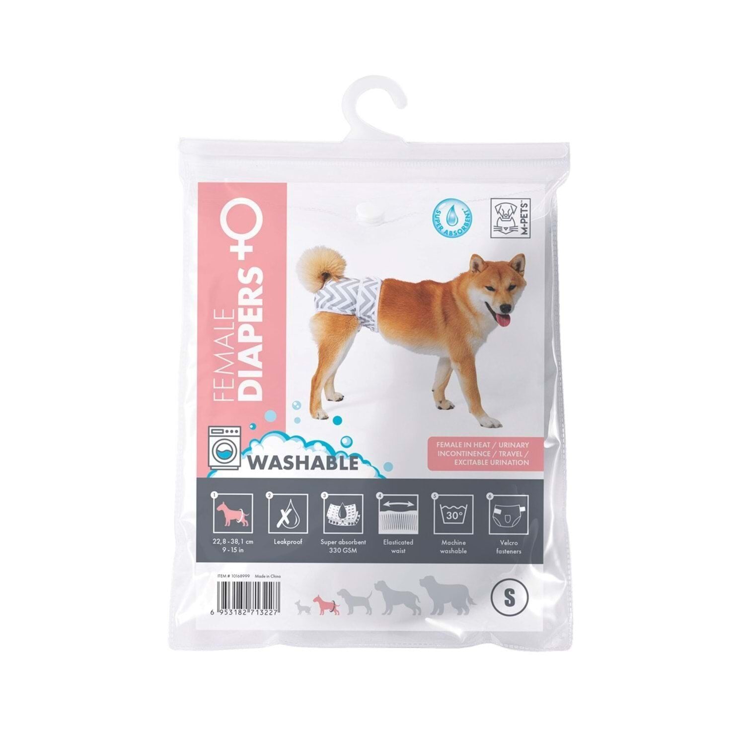 M-PETS DİŞİ KÖPEKLER İÇİN YIKANABİLİR KÜLOT (S)