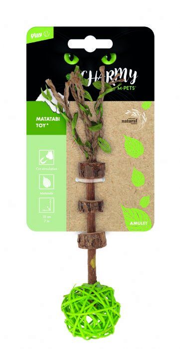 M-PETS CHARMY AMULET MATATABİ KEDİ OYUNCAĞI GREEN