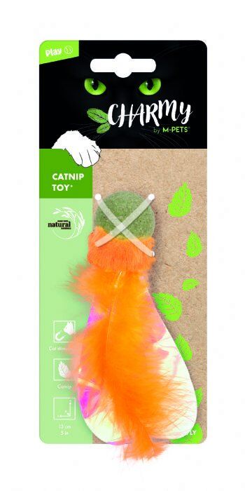M-PETS CHARMY FIREFLY CATNİPLİ KEDİ OYUNCAĞI ORANGE