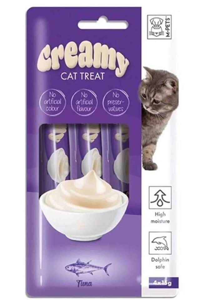 M-PETS CREAMY TON BALIKLI KEDİ ÖDÜLÜ 4X15GR