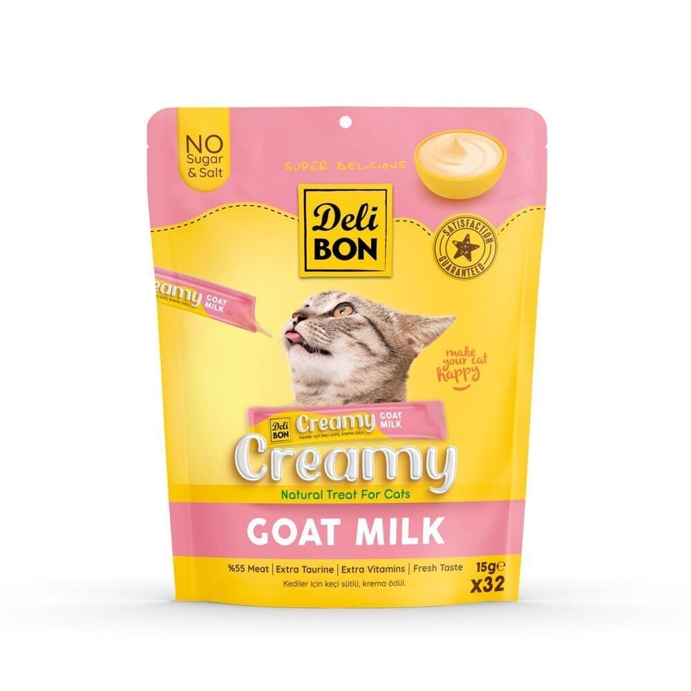 Delibon Creamy Kedi Ödül Maması 15g 32 Adet - Keçi Sütlü