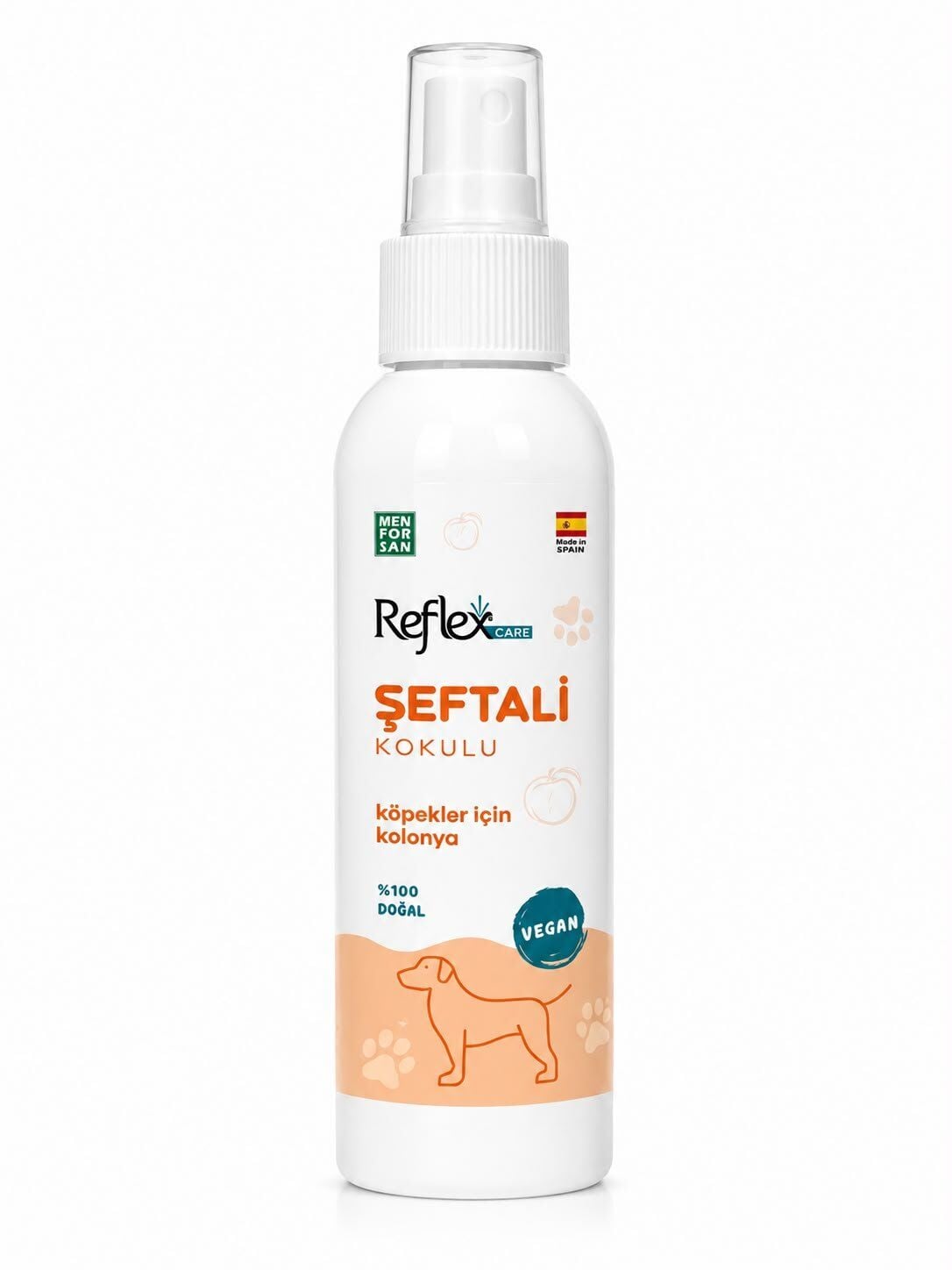 REFLEX CARE ŞEFTALİ KOKULU KÖPEK KOLONYASI 125 ML