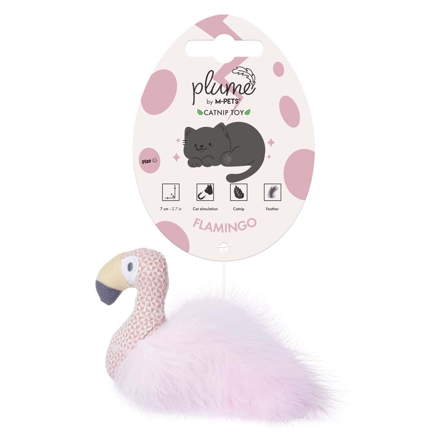 M-PETS PLUME FLAMİNGO CATNİPLİ KEDİ OYUNCAĞI PİNK