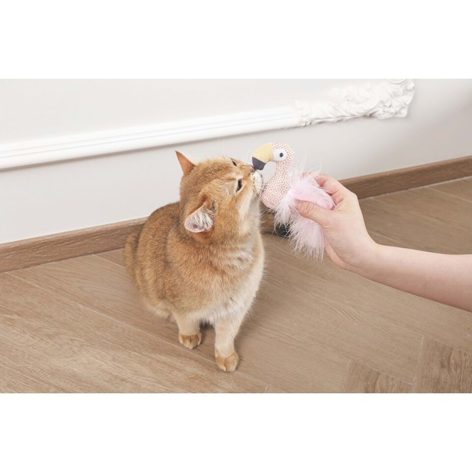 M-PETS PLUME FLAMİNGO CATNİPLİ KEDİ OYUNCAĞI PİNK
