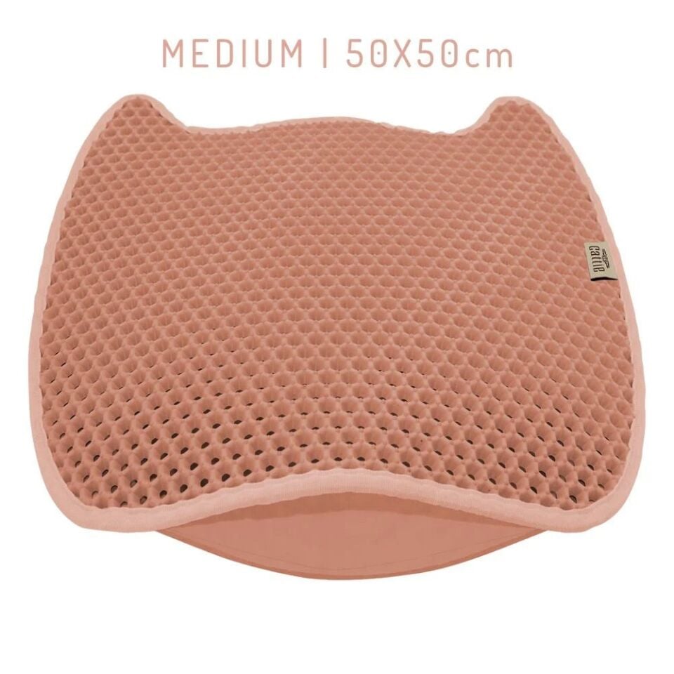 Cattie Taraklı Eva Kedi Kumu Paspası Pembe 50x50cm