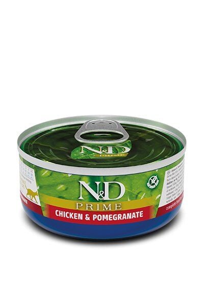 N&D YETİŞKİN KEDİ TAVUK VE NAR KONSERVE 80 GR