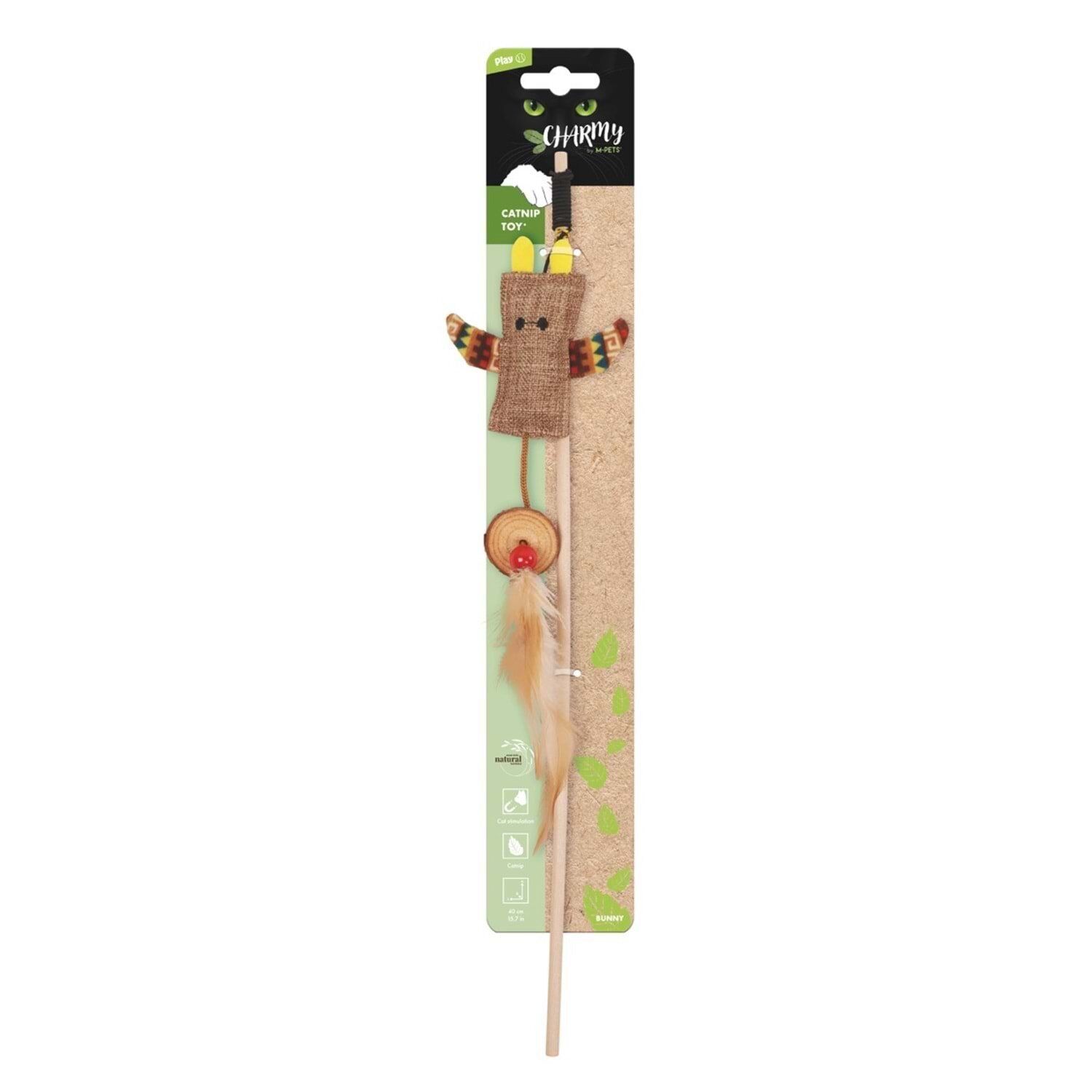M-PETS CHARMY BUNNY CATNİPLİ KEDİ OYUNCAĞI OLTA BROWN