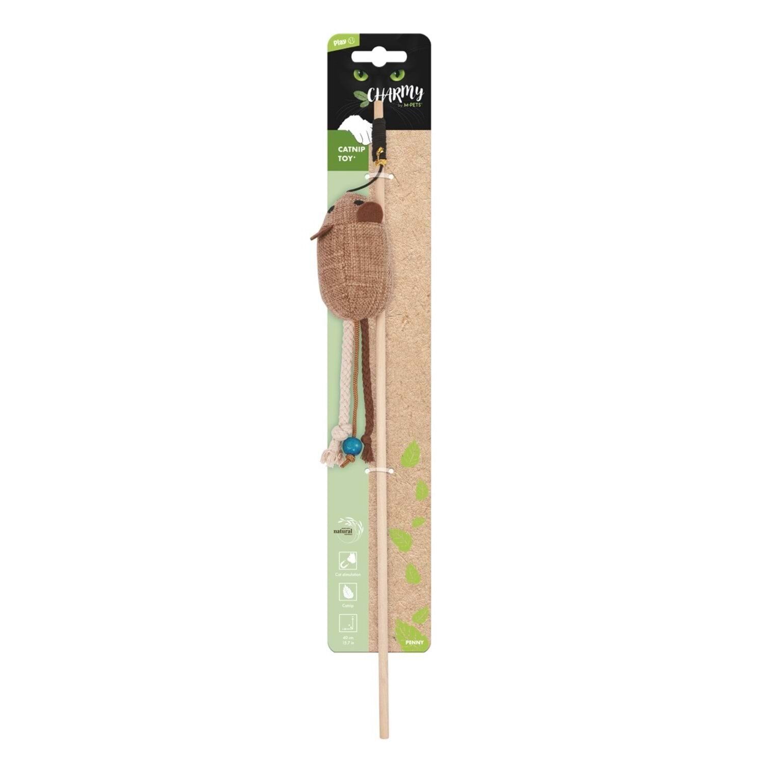 M-PETS CHARMY PENNY CATNİPLİ KEDİ OYUNCAĞI OLTA BROWN