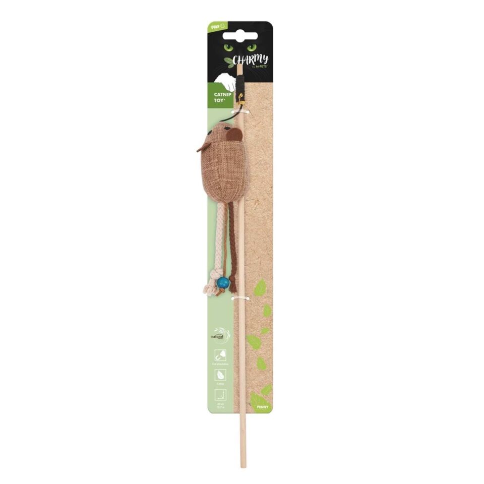 M-PETS CHARMY PENNY CATNİPLİ KEDİ OYUNCAĞI OLTA BROWN
