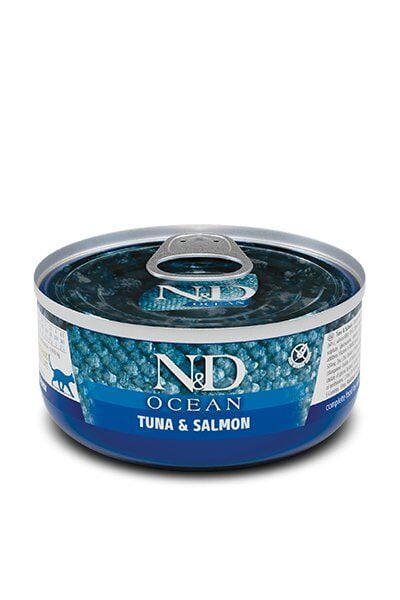 N&D OCEAN KEDİ KONSERVE TON BALIĞI & SOMON 70 GR