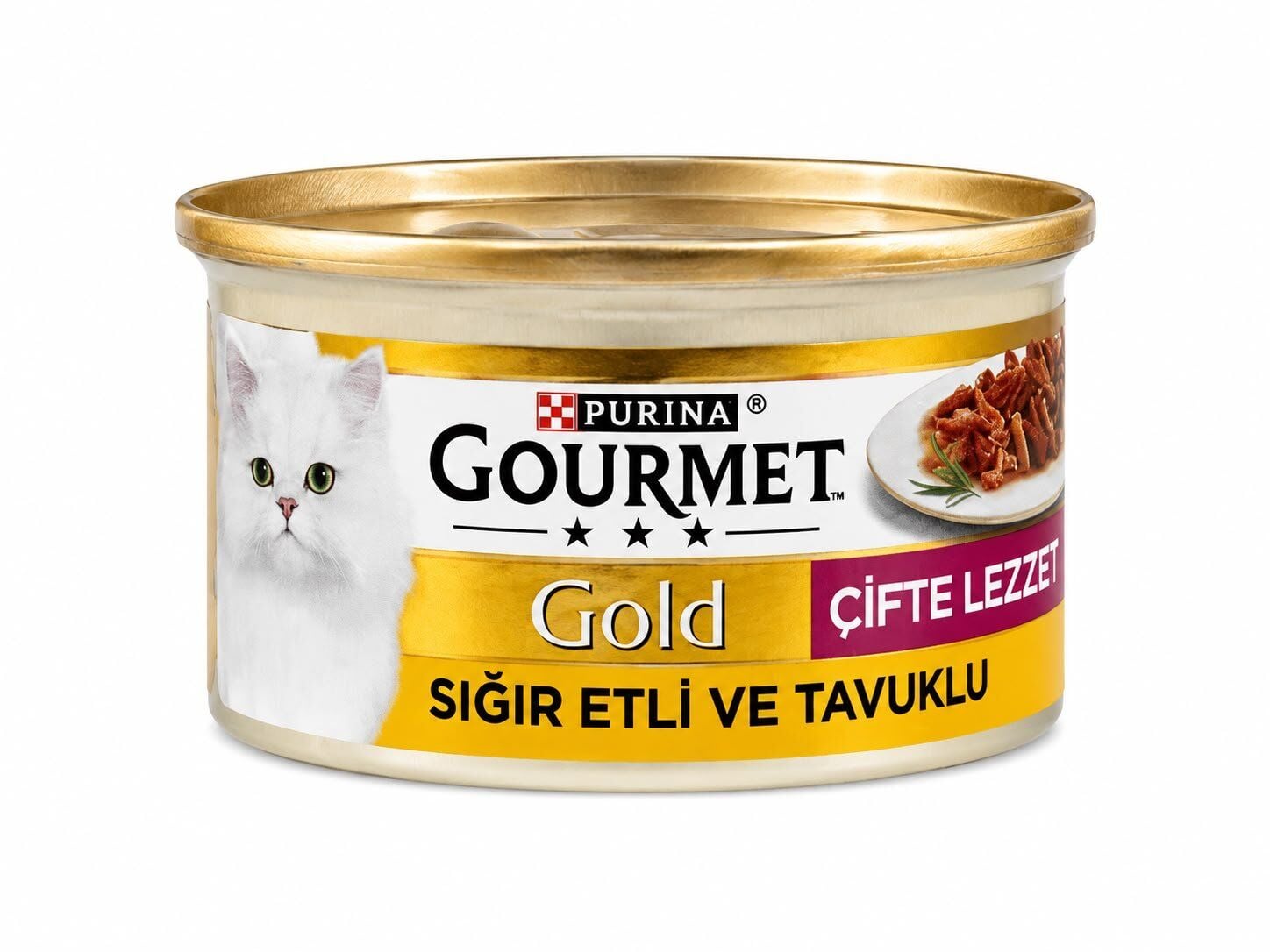 GOURMET GOLD SIĞIR ETLİ VE TAVUKLU KEDİ KONSERVE 85 GR