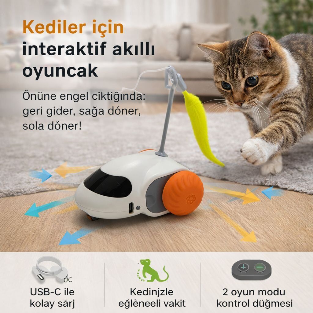 NUNBELL KEDİ OYUNCAGI HAREKETLİ ARABA