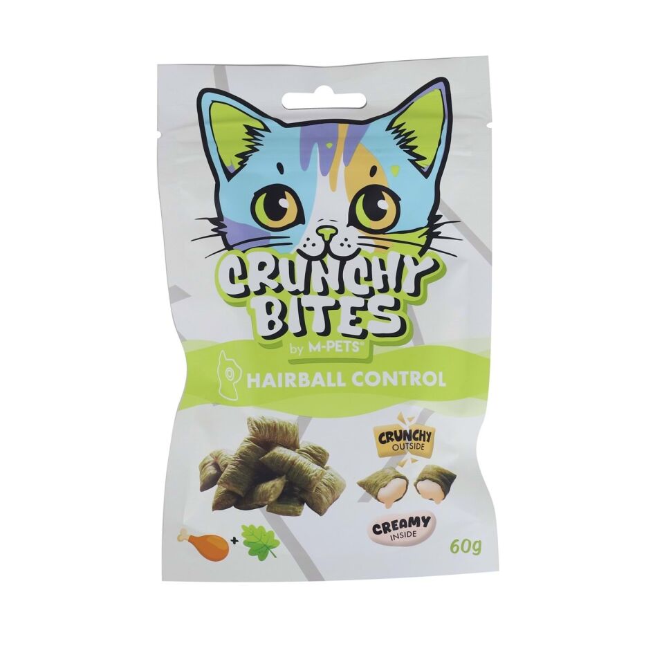 M-PETS CRUNCHY BITES HAIRBALL CONTROL FONKSİYONEL KEDİ ÖDÜLÜ 60GR