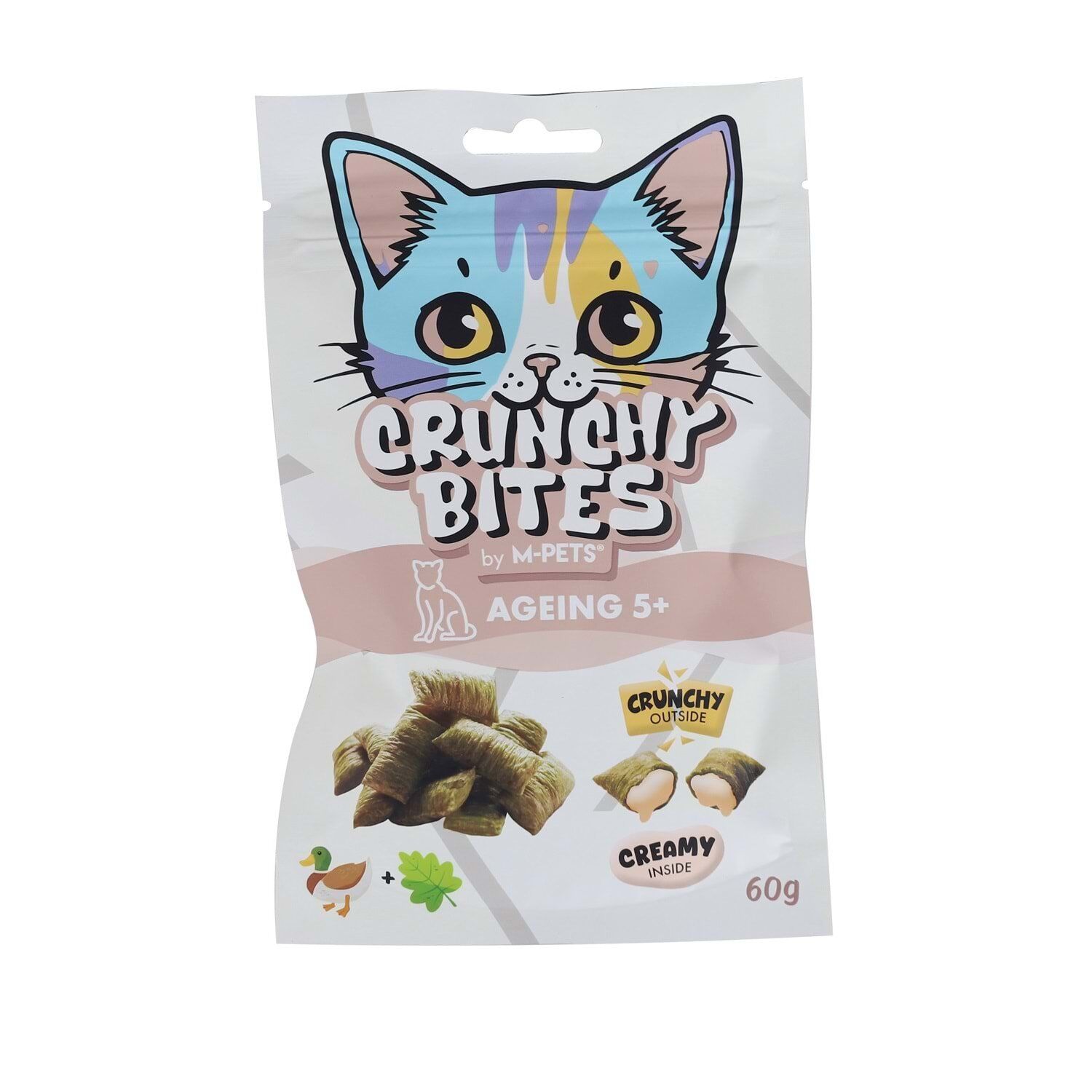 M-PETS CRUNCHY BITES AGEING 5+ FONKSİYONEL KEDİ ÖDÜLÜ 60GR