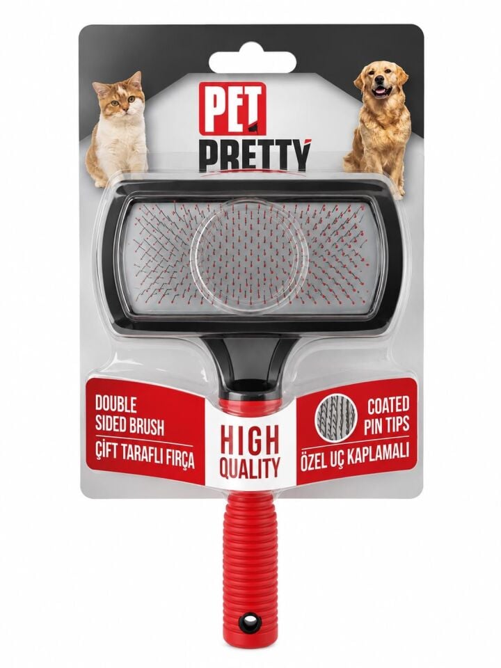 PET PRETTY HİGH QUALİTY ÇİFT TARAFLI TARAK