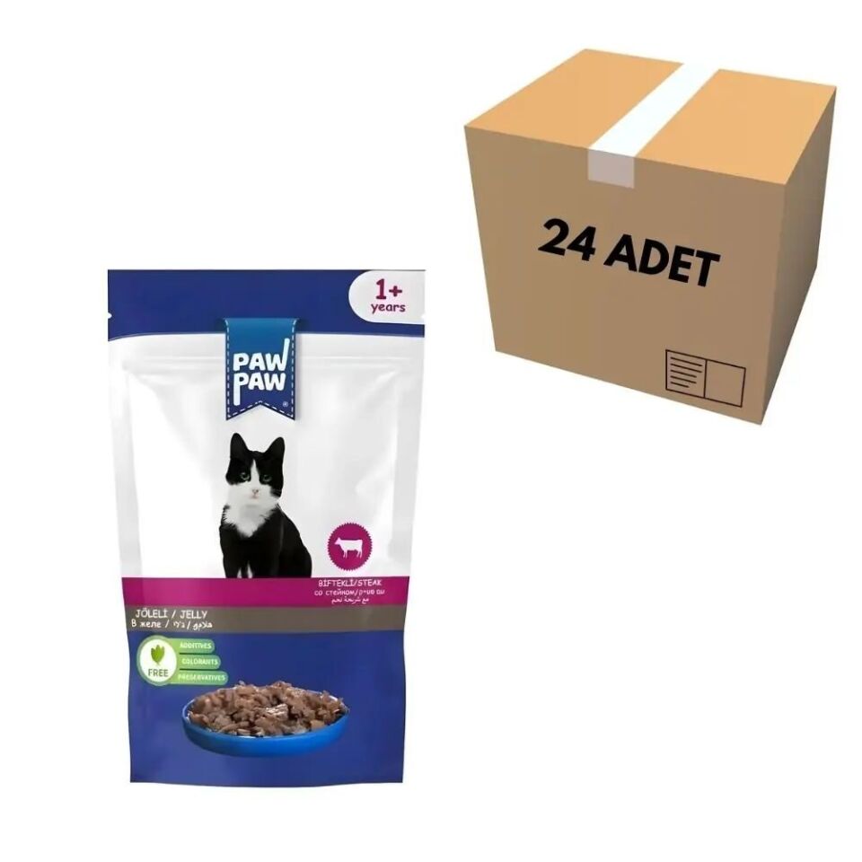 PAW PAW POUNCH BİFTEKLİ 85 GR 24 LÜ
