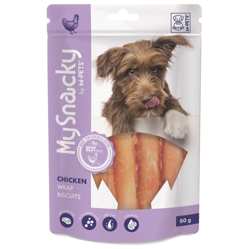 M-PETS CHICKEN WRAP BISCUITS KÖPEK ÖDÜLÜ 80GR