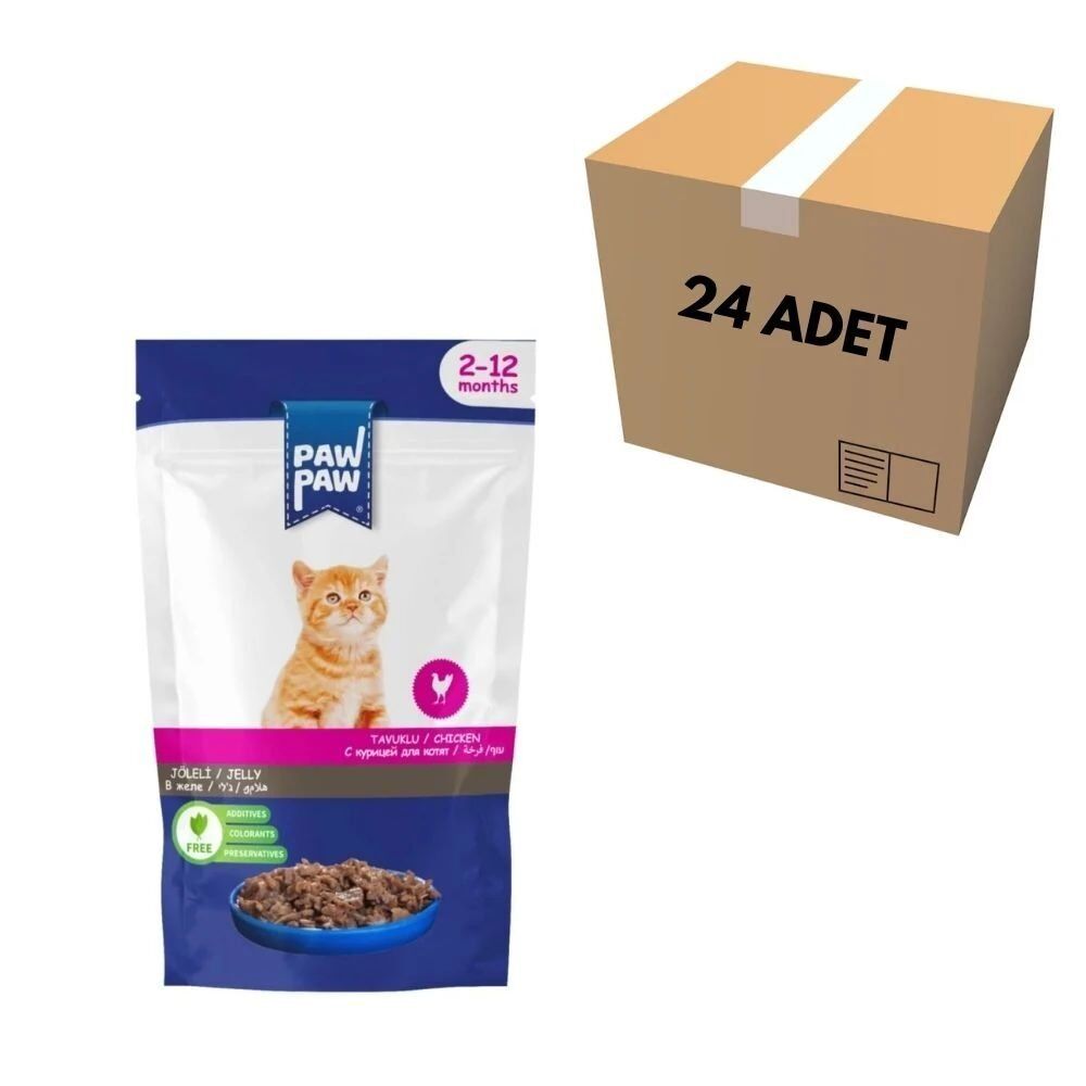 PAW PAW POUNCH TAVUKLU Y. KEDİ 85 GR 24 LÜ