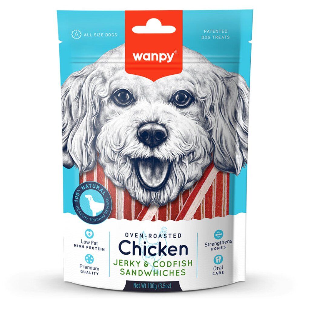 Wanpy Tavuklu&Morina Balıklı 100 gr Köpek Ödülü