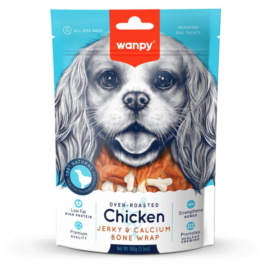 Wanpy Kalsiyumlu Gerçek Tavuk 100 gr Köpek Ödülü