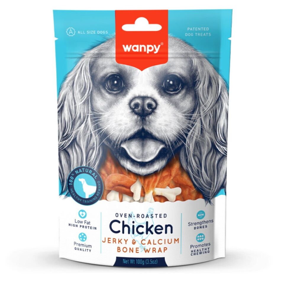 Wanpy Kalsiyumlu Gerçek Tavuk 100 gr Köpek Ödülü