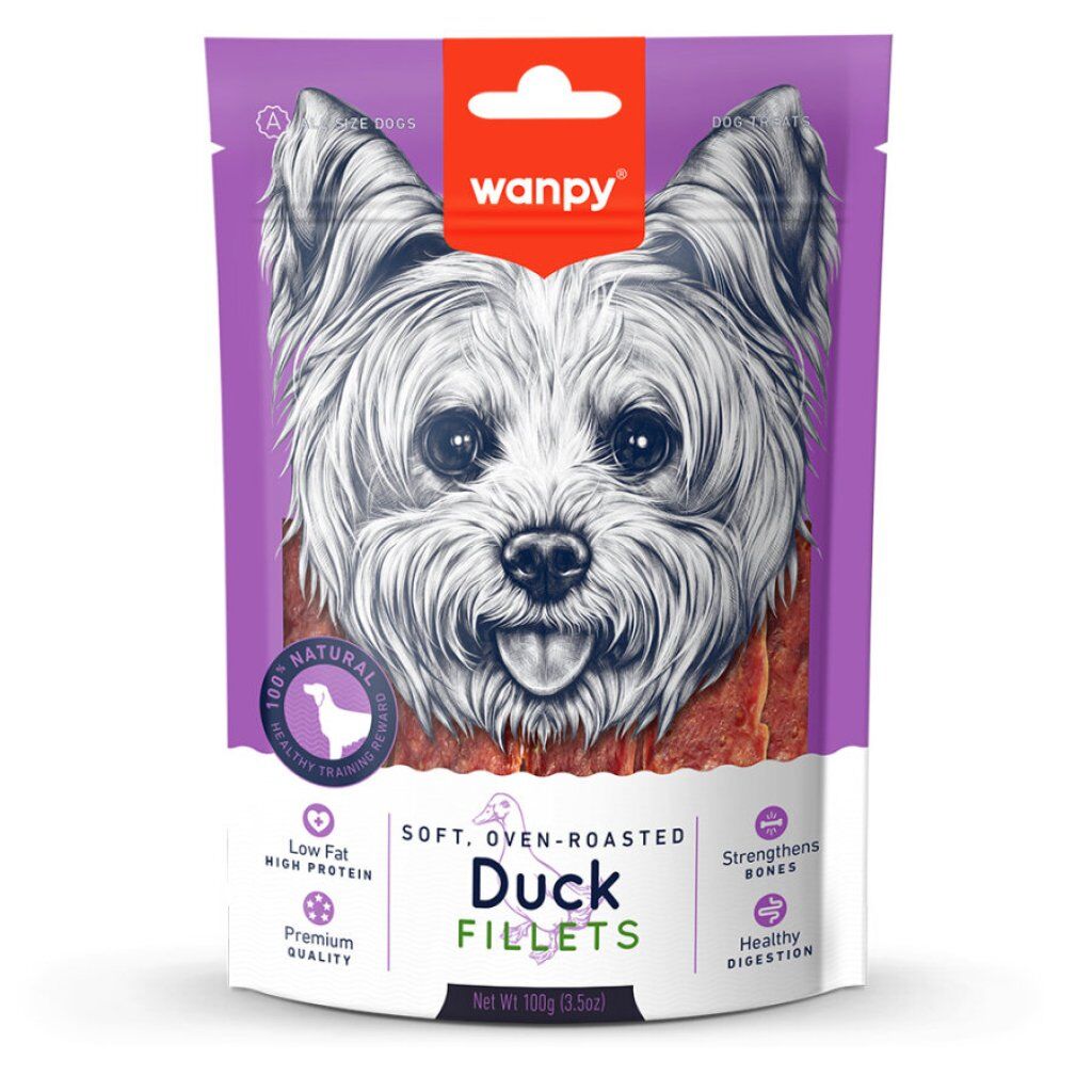 Wanpy Gerçek Ördek Fileto 100 gr Köpek Ödülü