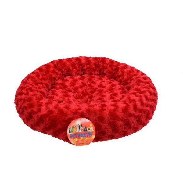 PET PRETTY SİMİT YATAK PELUŞ KIRMIZI 55x55cm