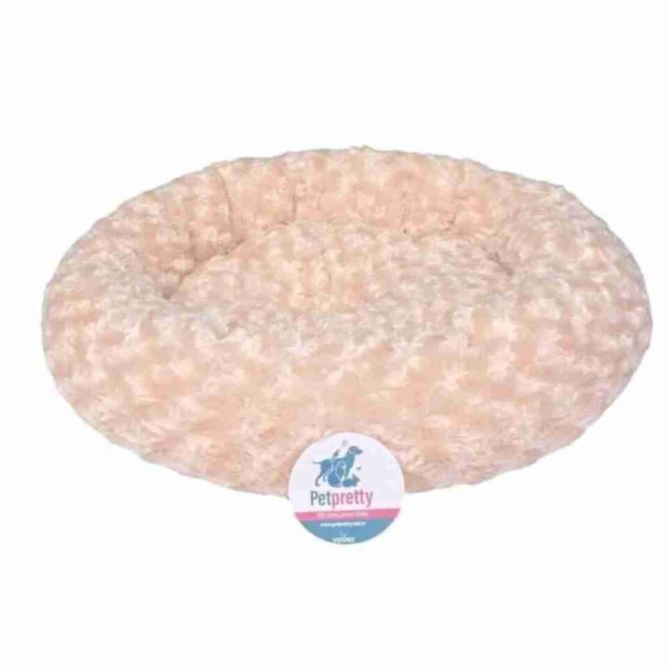 PET PRETTY SİMİT YATAK PELUŞ BEYAZ  55x55cm