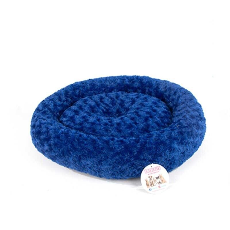 PET PRETTY SİMİT YATAK PELUŞ MAVİ 55x55
