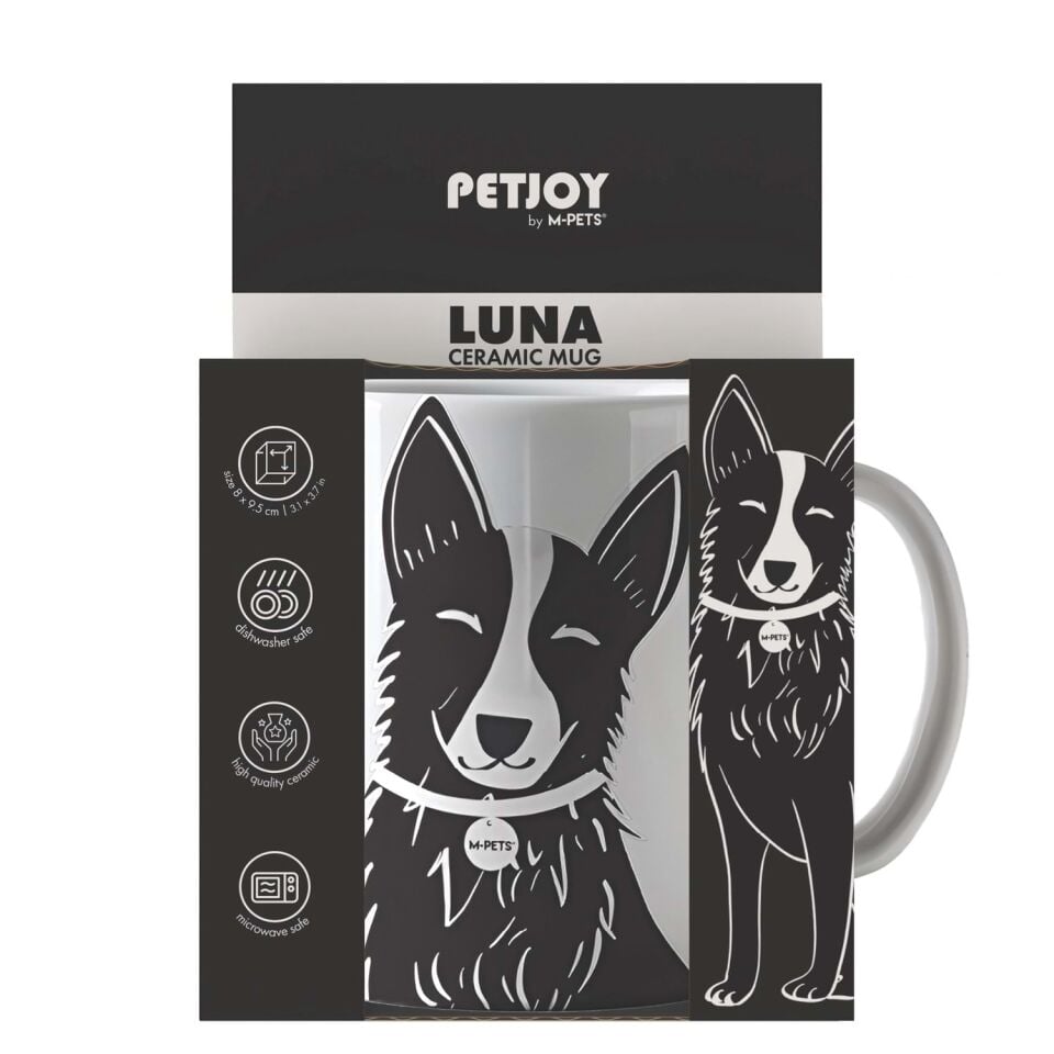 M-PETS PETJOY LUNA KUPA 350ML SİYAH&BEYAZ