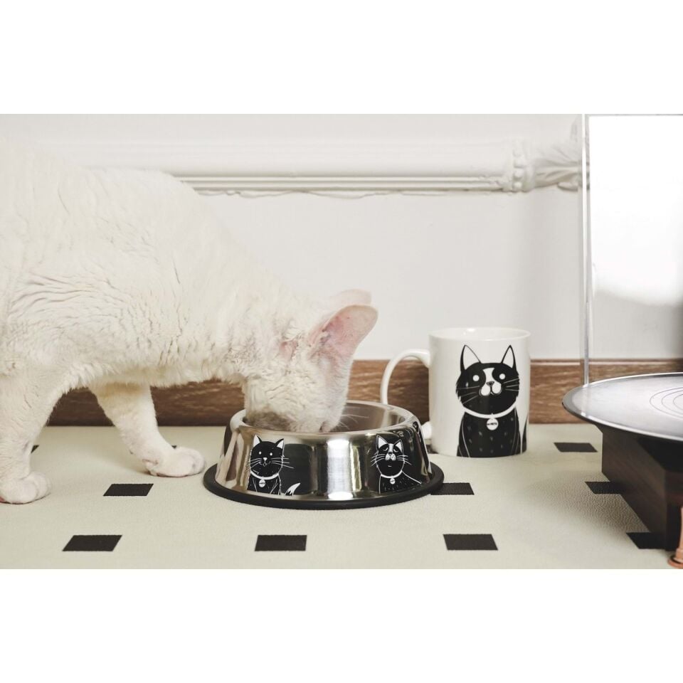 M-PETS PETJOY MOONPİE KUPA 350ML SİYAH&BEYAZ