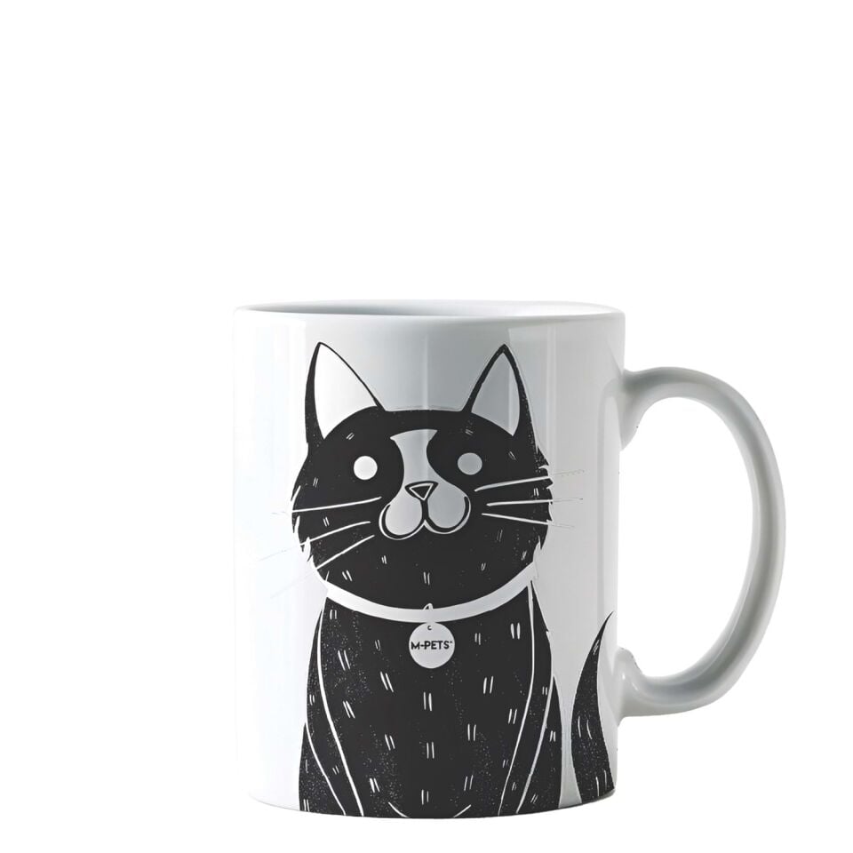 M-PETS PETJOY MOONPİE KUPA 350ML SİYAH&BEYAZ