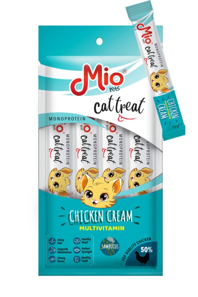 Mio Kedi Ödül Krema - Multivitamin Tavuklu 4'lü paket