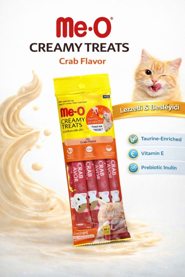 ME-O CREAMY KEDİ YENGEÇLİ PUDİNG 15 GR X 4*