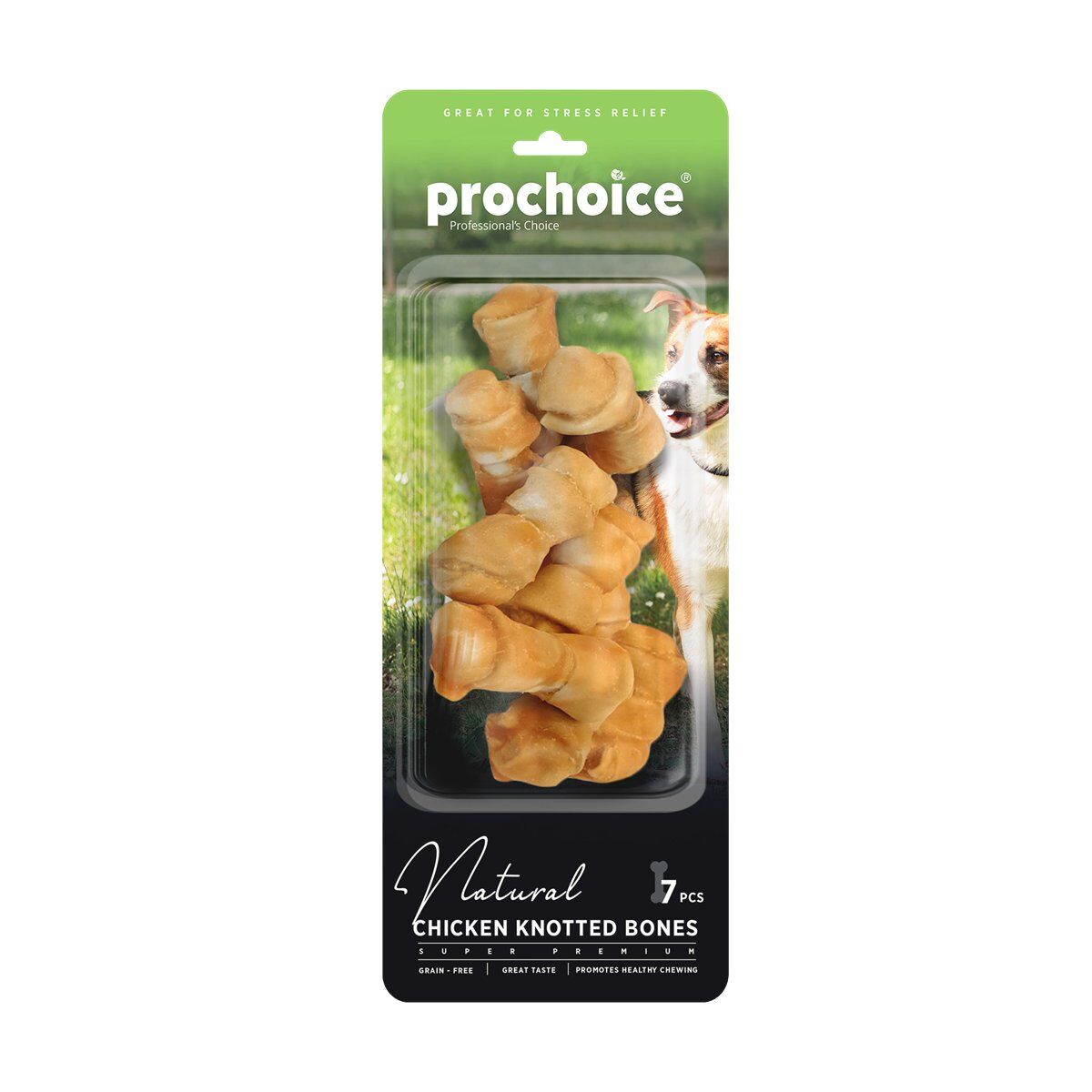 PROCHOICE NATURAL CHICKEN KNOTTED BONES 7PCS