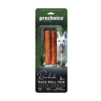 PROCHOICE RAWHIDE DUCK ROLL THIN 2PCS